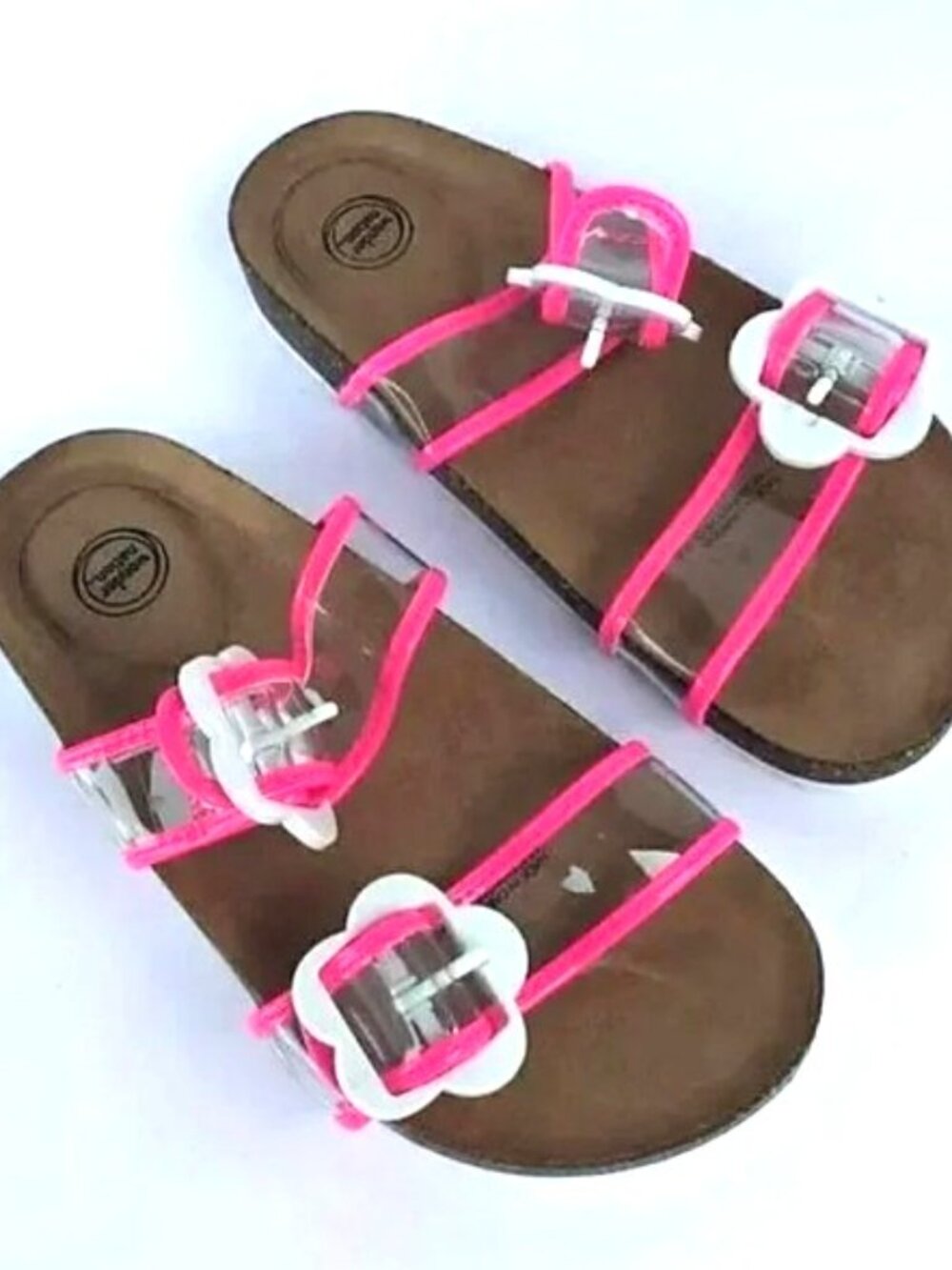 NEW PINK FOOTBED  SLIDE SANDAL